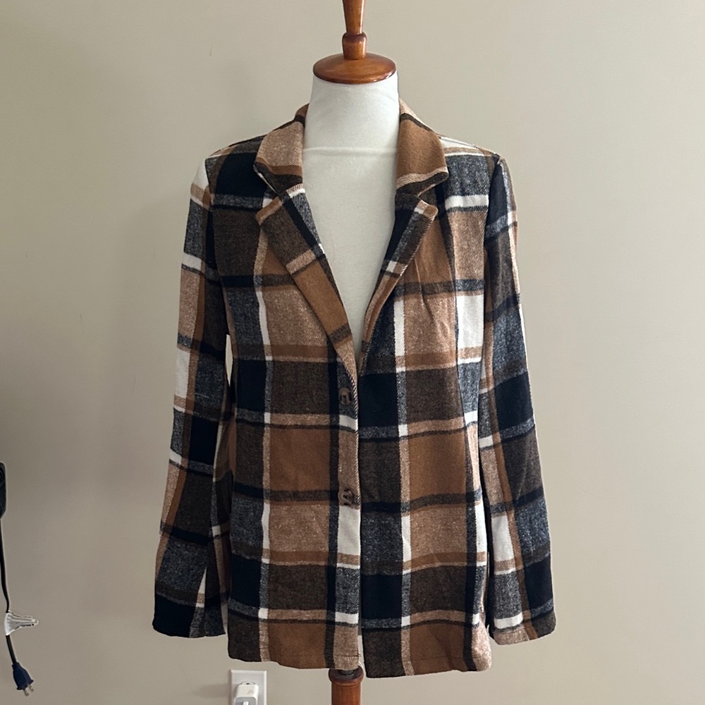 Brown Plaid Blazer